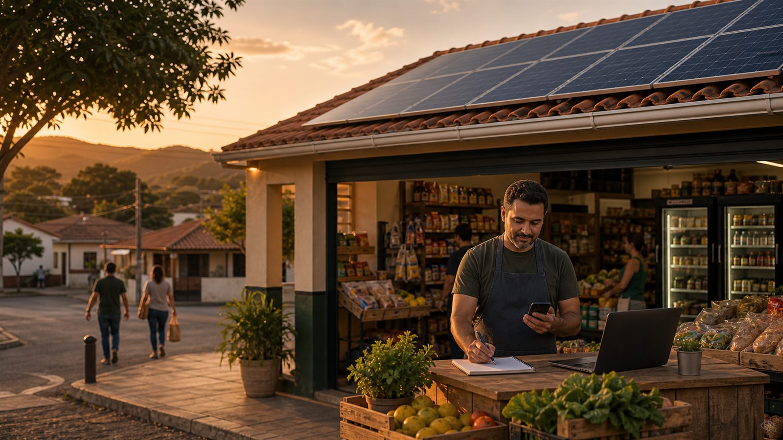 Energia solar para padarias, mercados e acougues